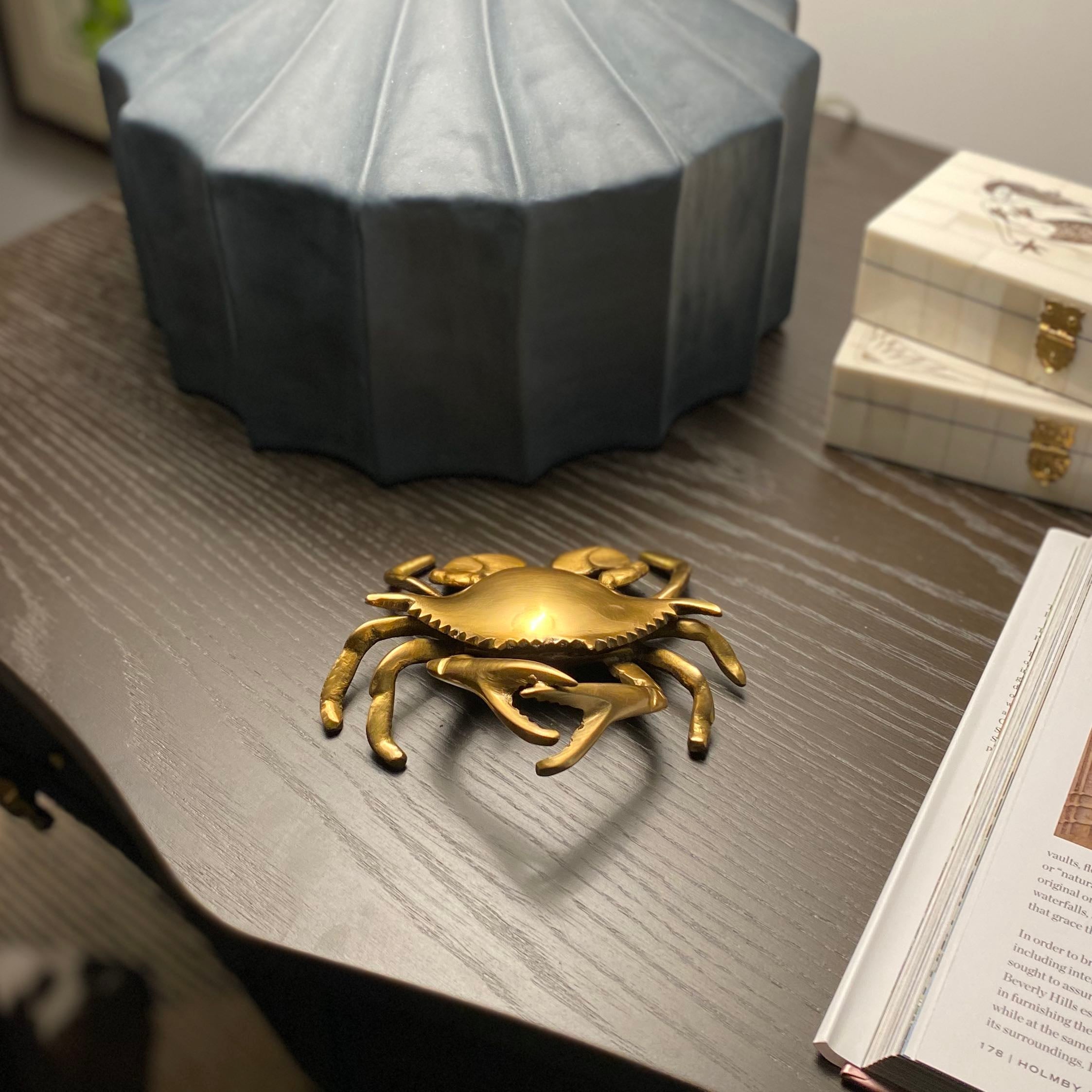 Brass Blue Crab Paperweight