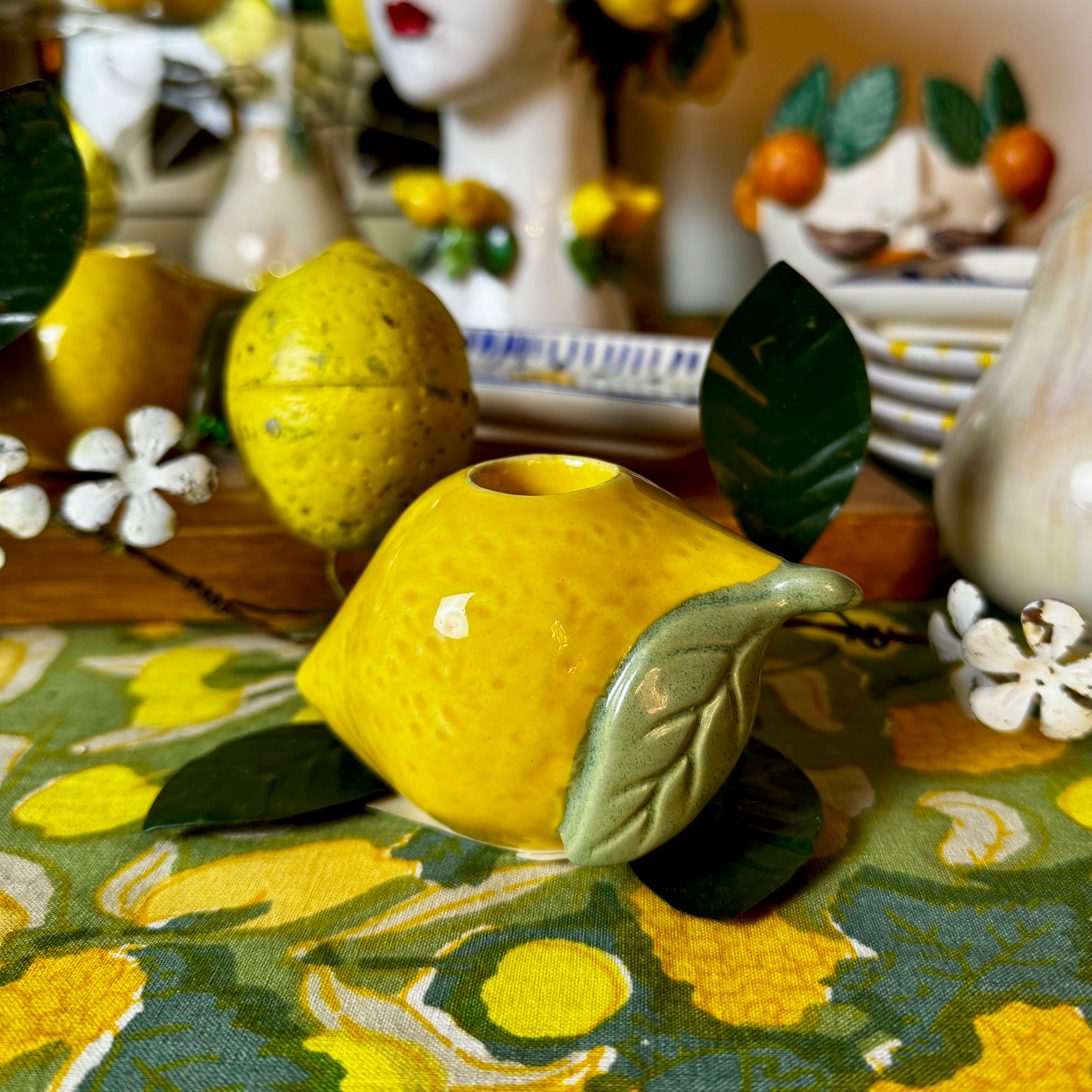 Ceramic Lemon Candleholder