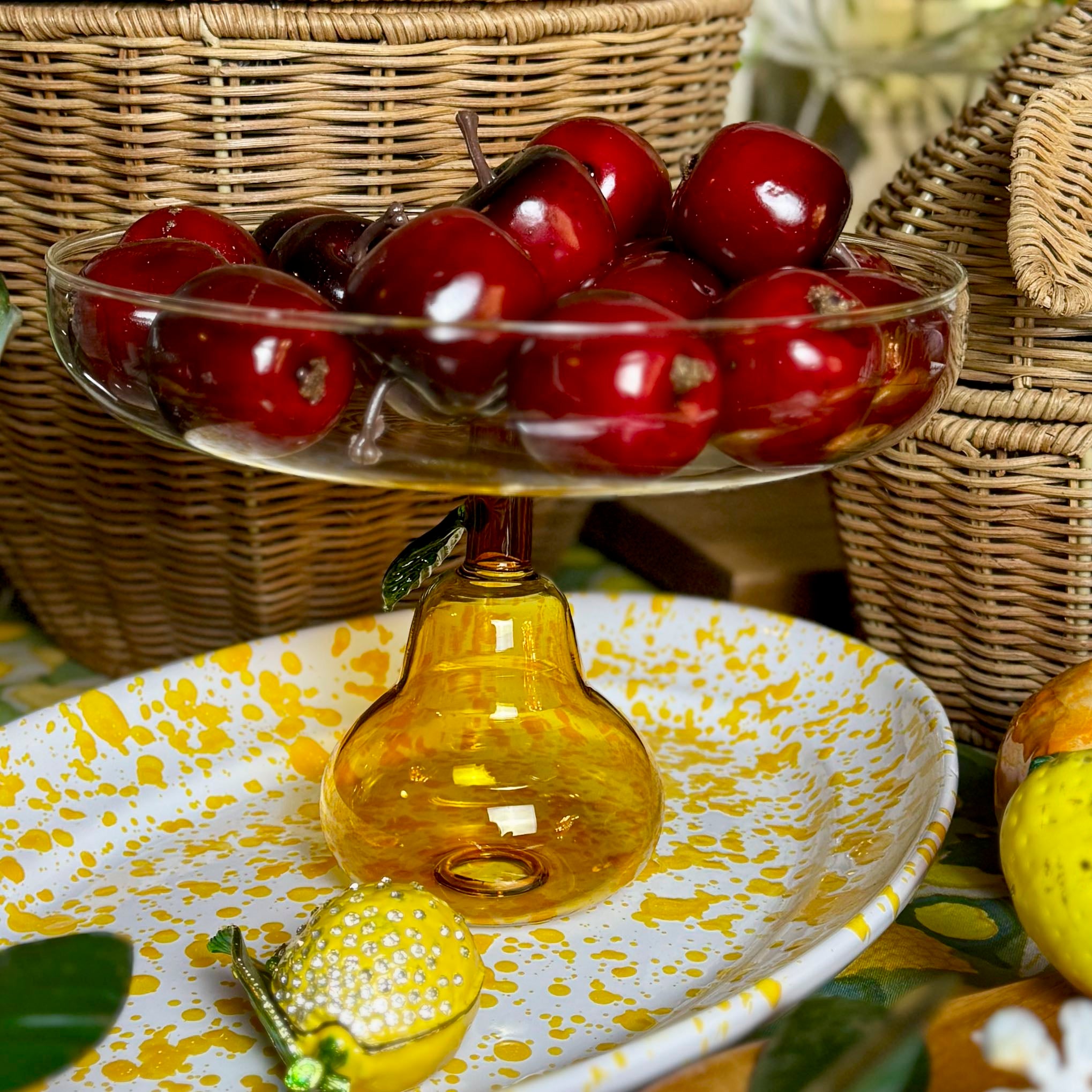 Pear Shaped Glass Pedestal