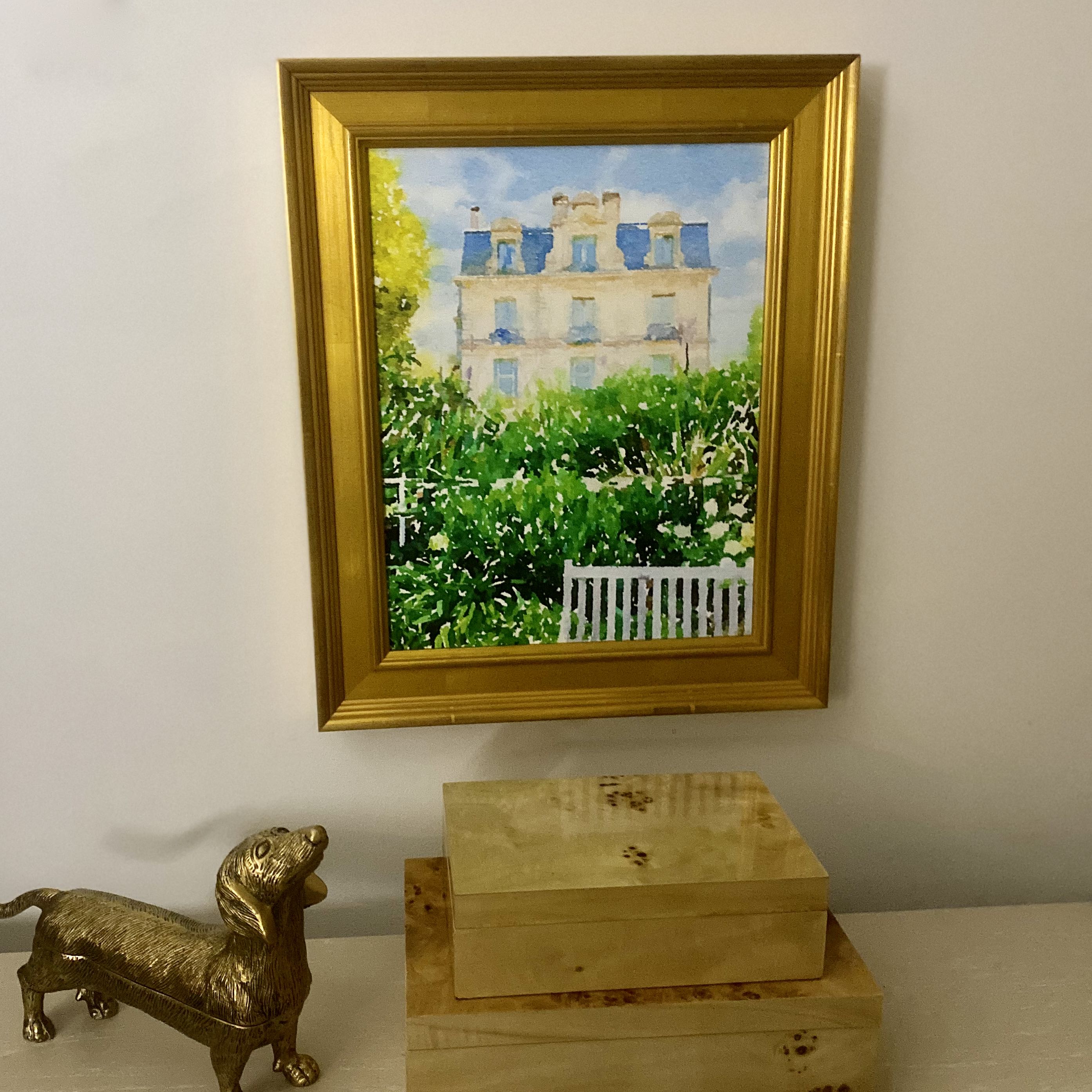 Chateau Gardens Framed Canvas