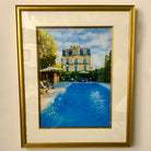 Relaxing at the Chateau Wall Print