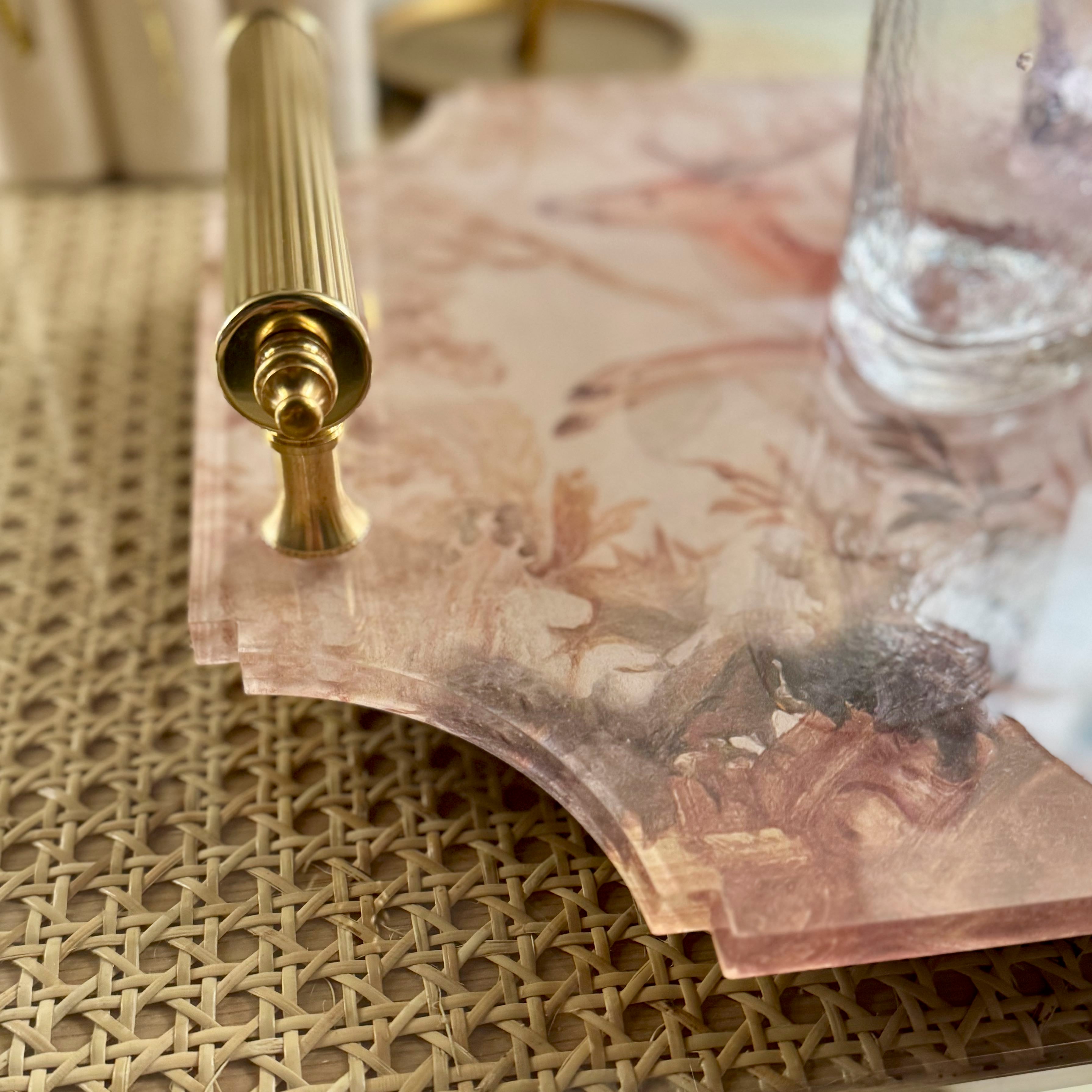 Georgian Stag Tray with Handles