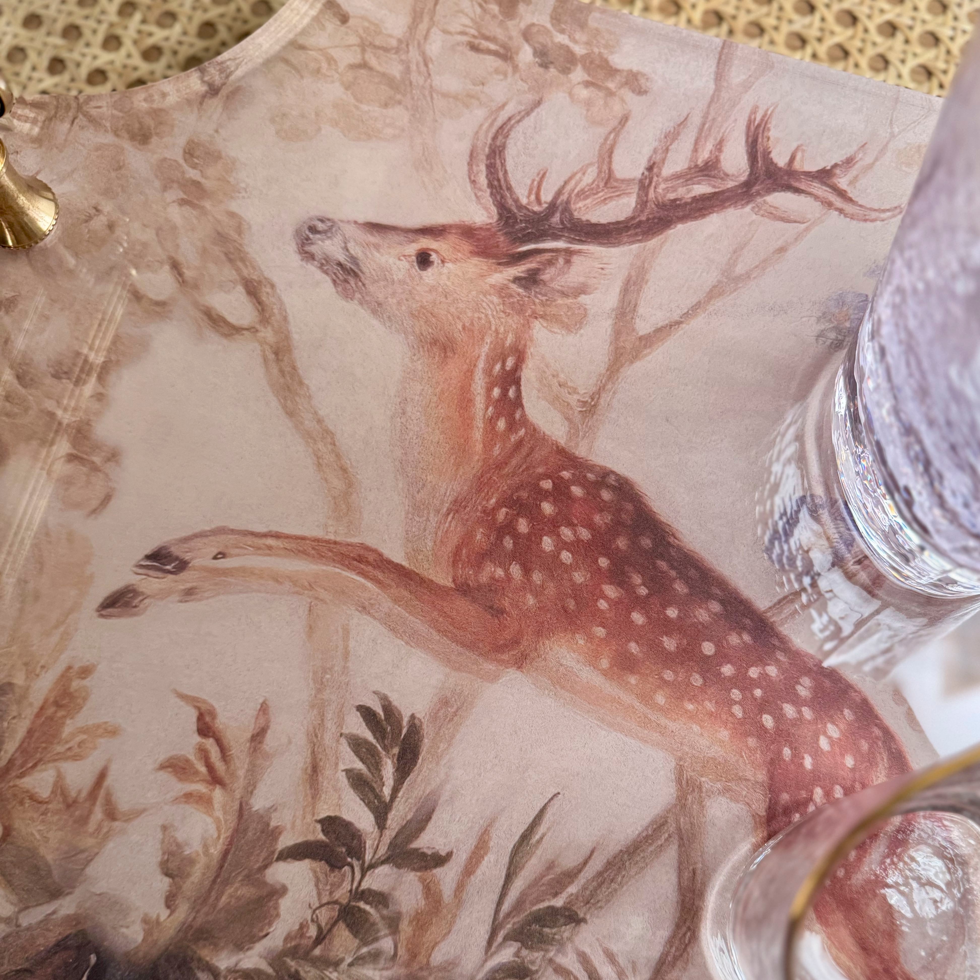 Georgian Stag Tray with Handles