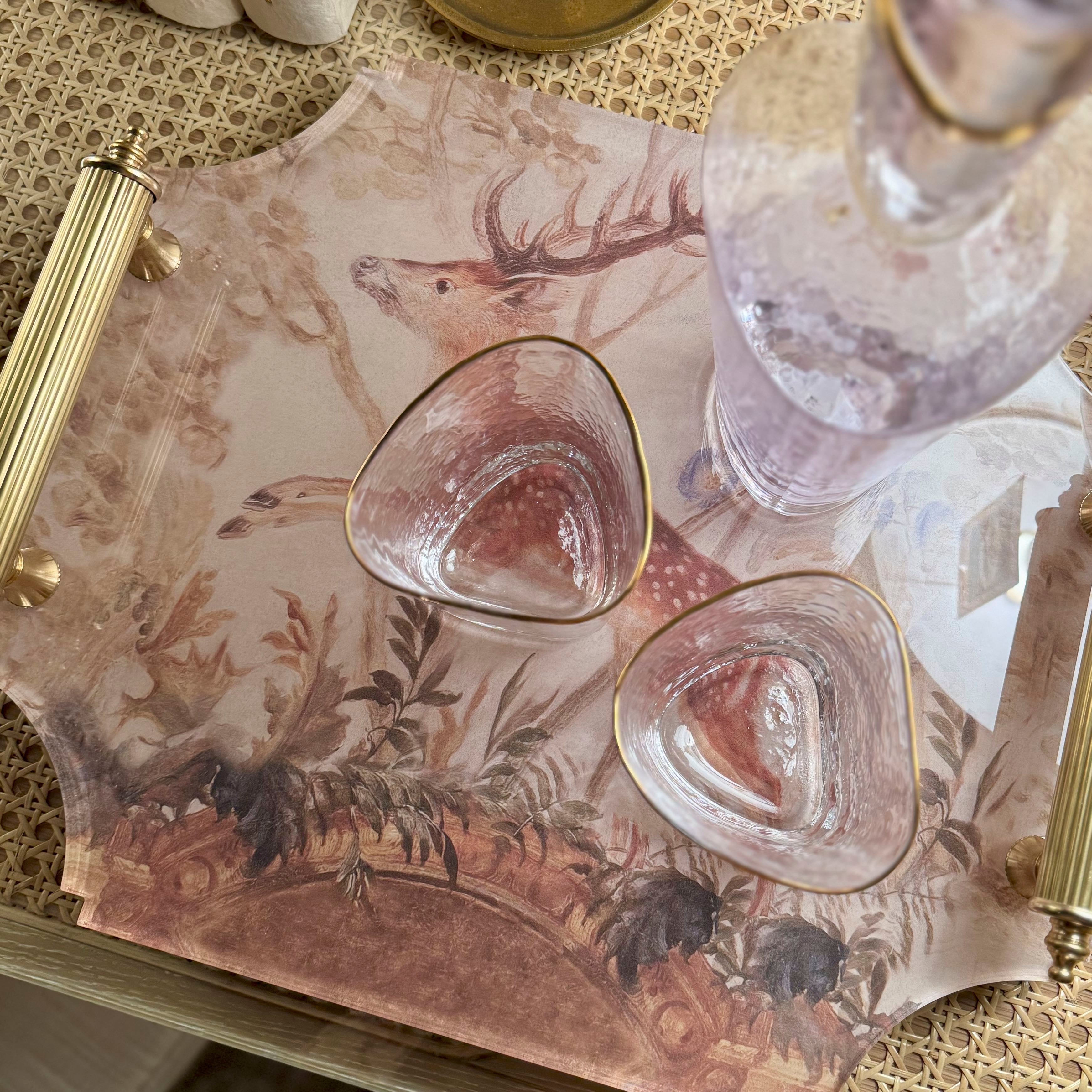 Georgian Stag Tray with Handles