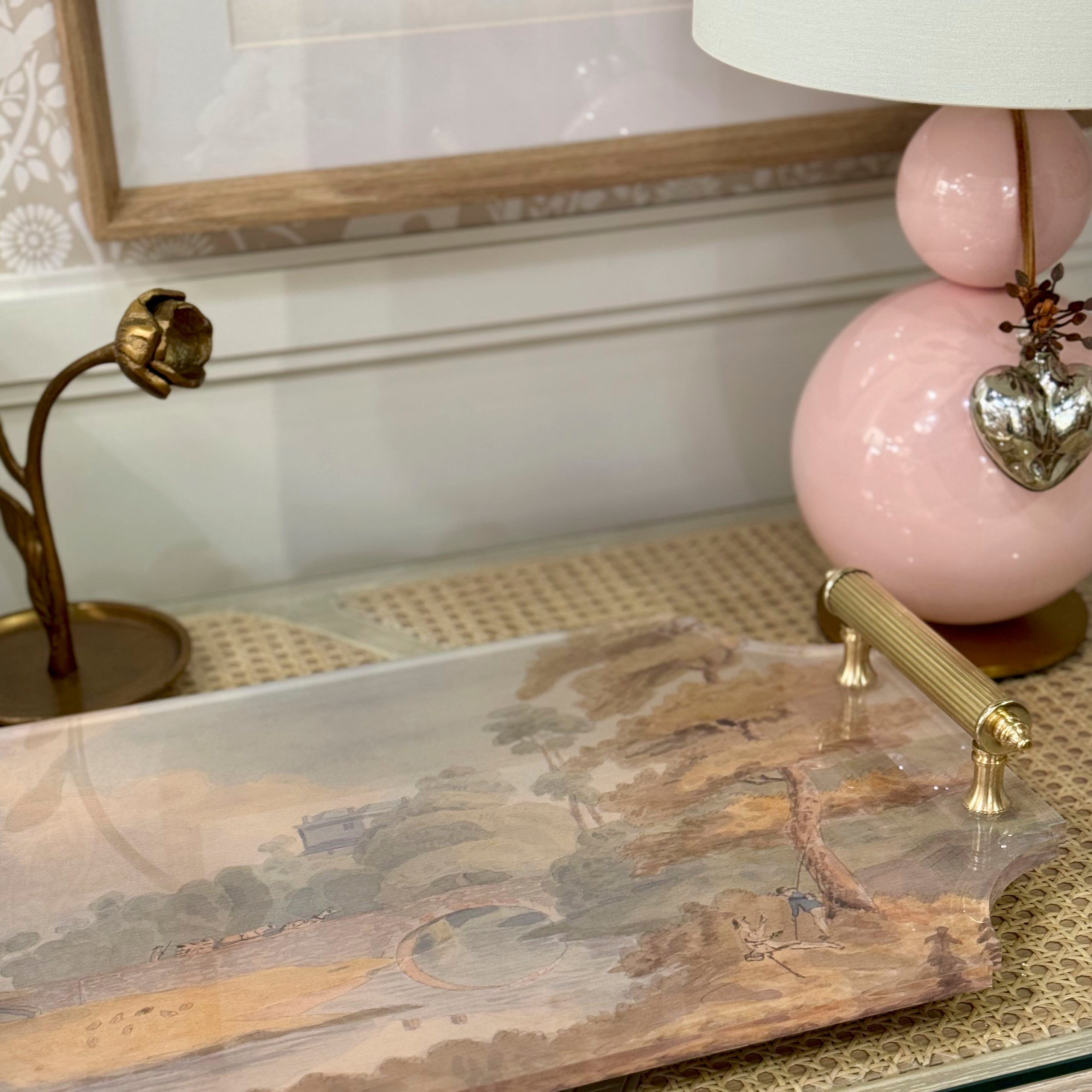 Day by the Lake Acrylic Tray with Handles