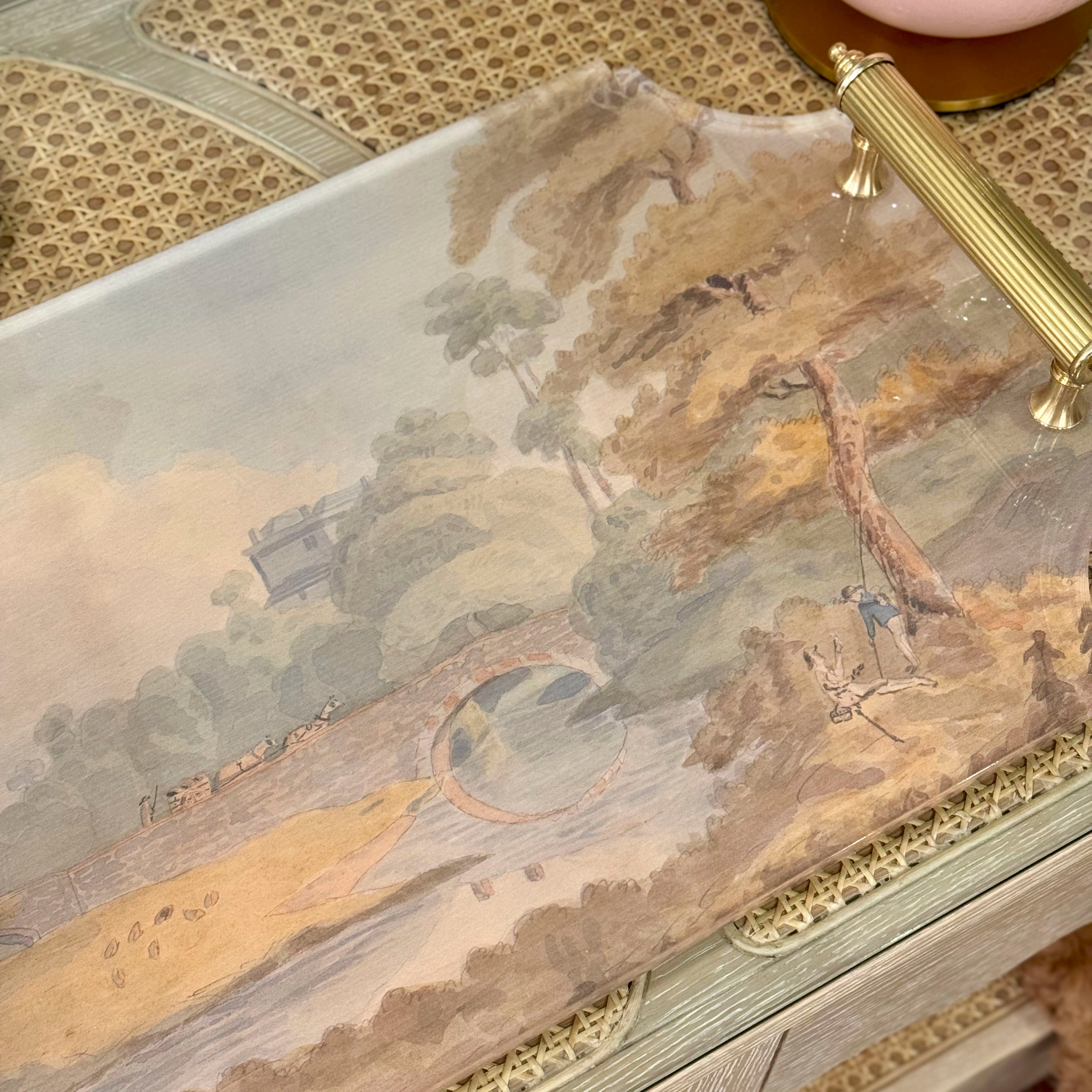Day by the Lake Acrylic Tray with Handles