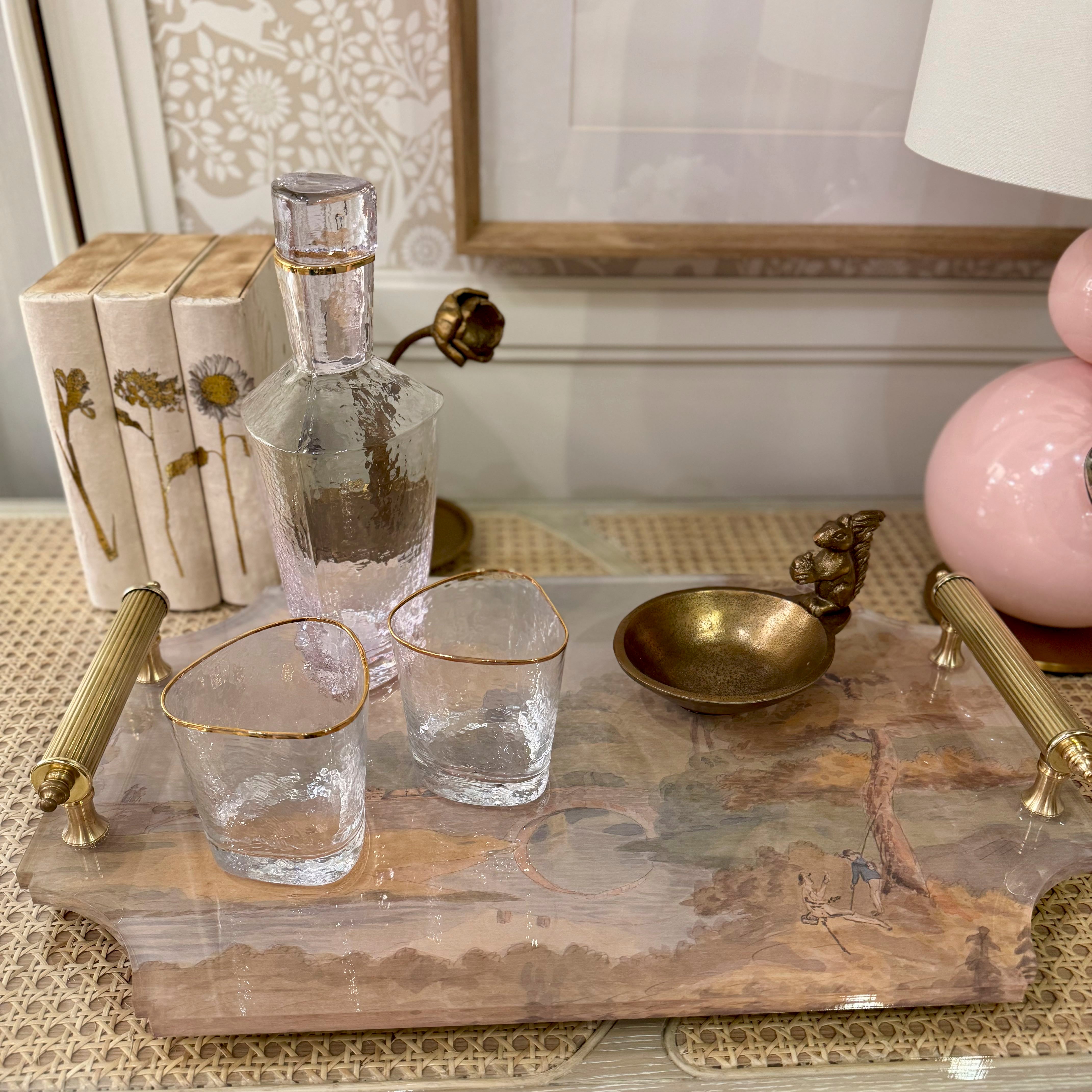 Day by the Lake Acrylic Tray with Handles