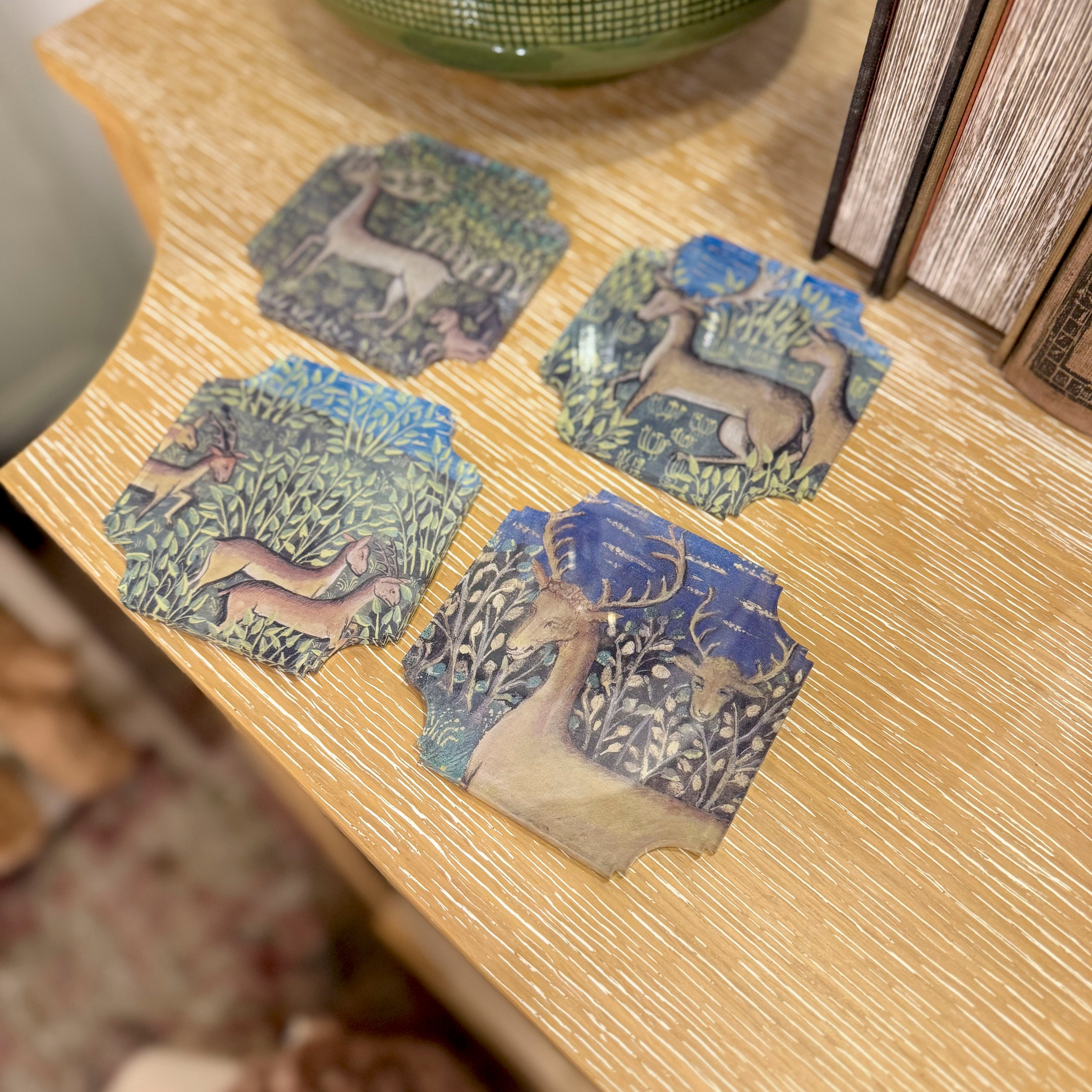 Enchanting Deer Coasters - Set of 4