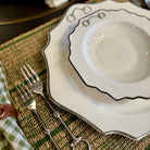 Pewter Bit Bone China Plate