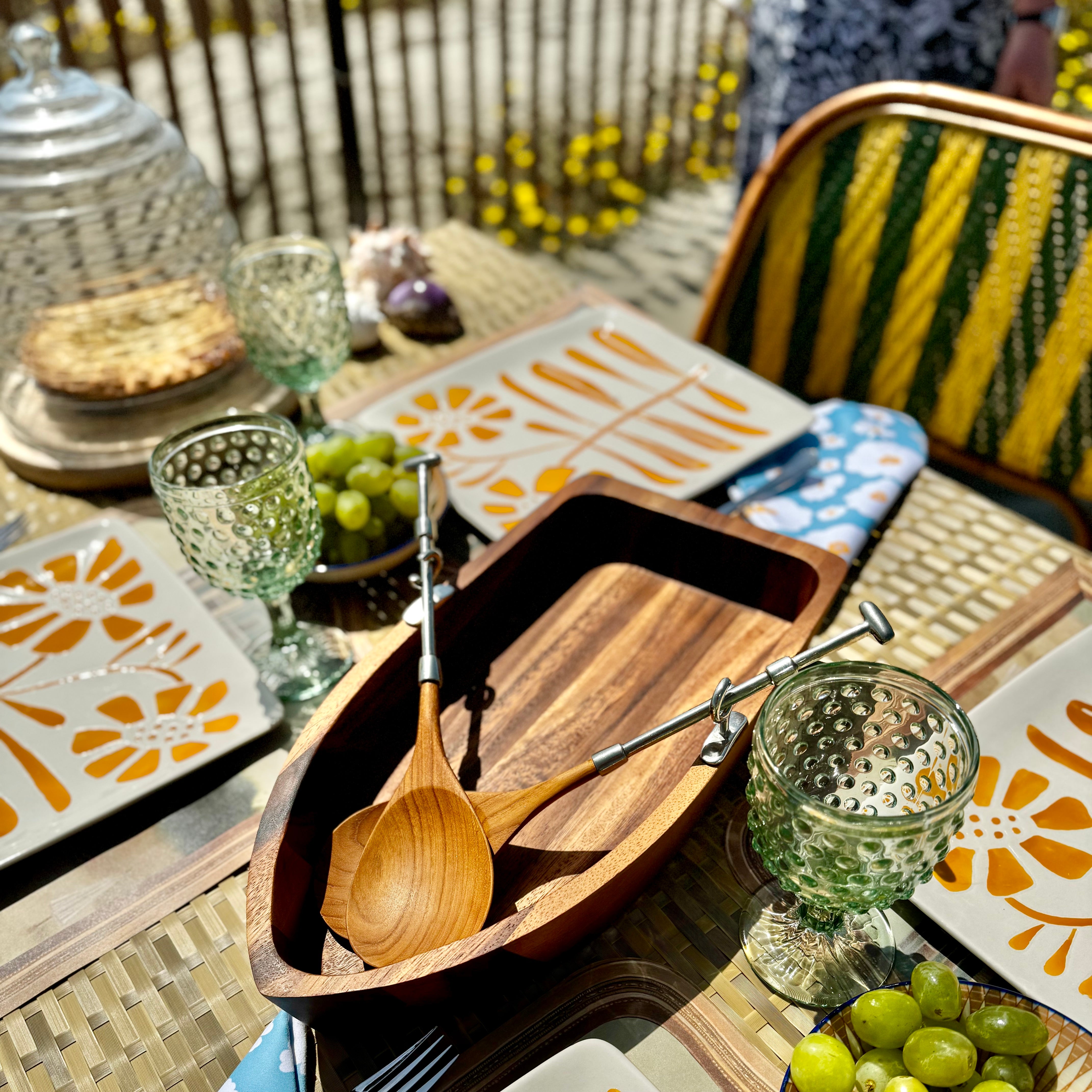 Row Boat Salad Bowl Set