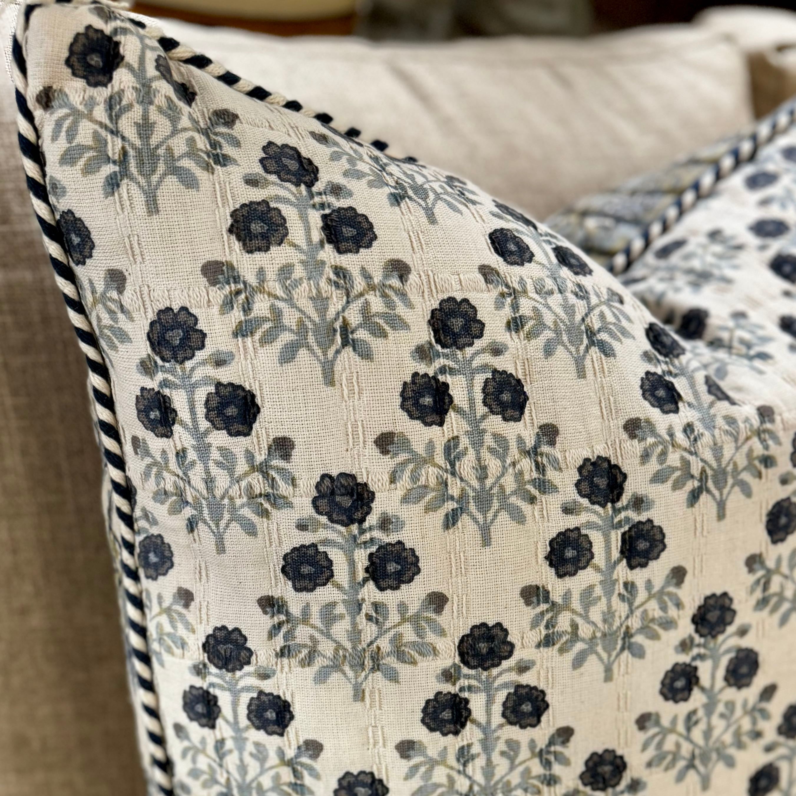 Blooming in Blue Pillow