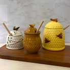 Honey Bee Stoneware Honey Jar