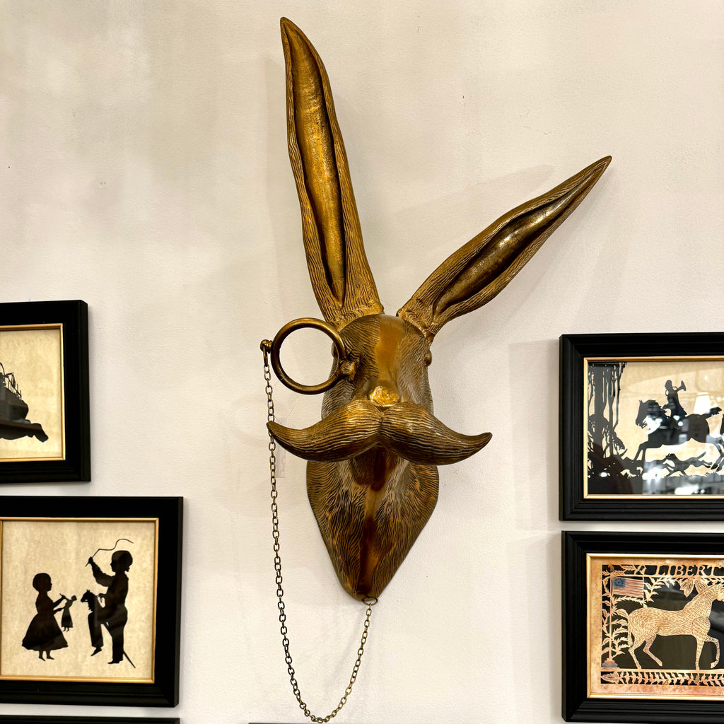 Eric the Hare: Rabbit with Monocle Wall Mount