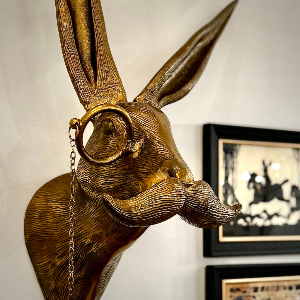 Eric the Hare: Rabbit with Monocle Wall Mount