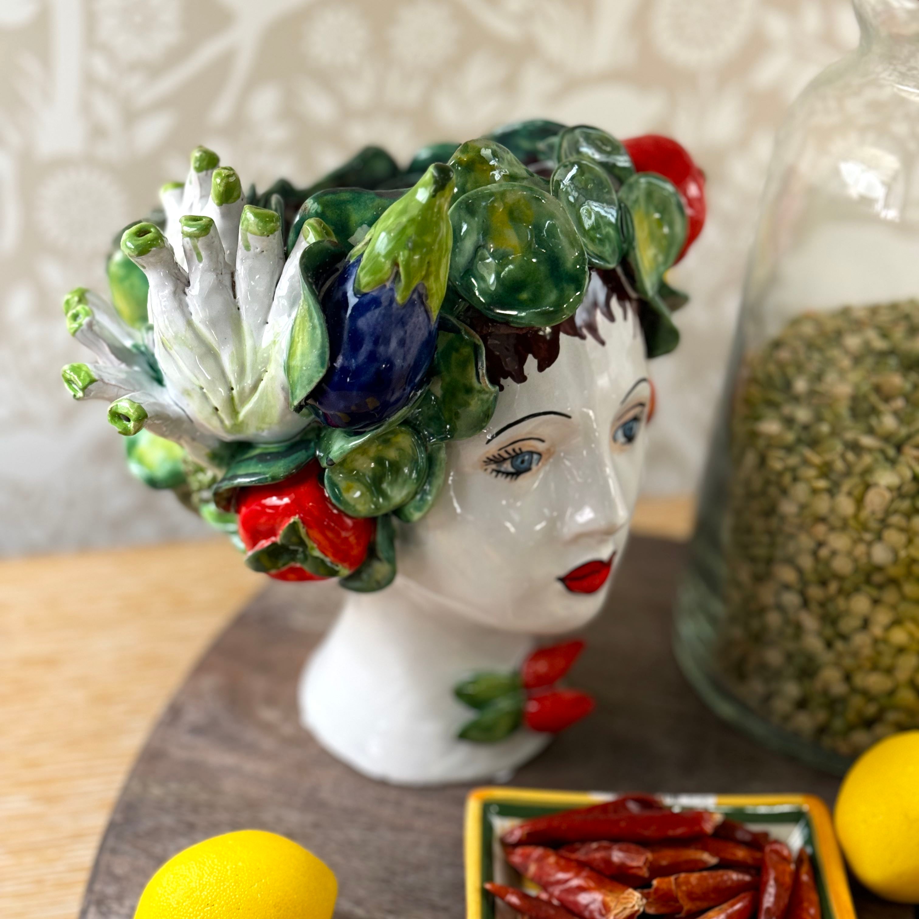 Mix Vegetable Ceramic Head Vase