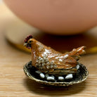 Enameled Hen Trinket box