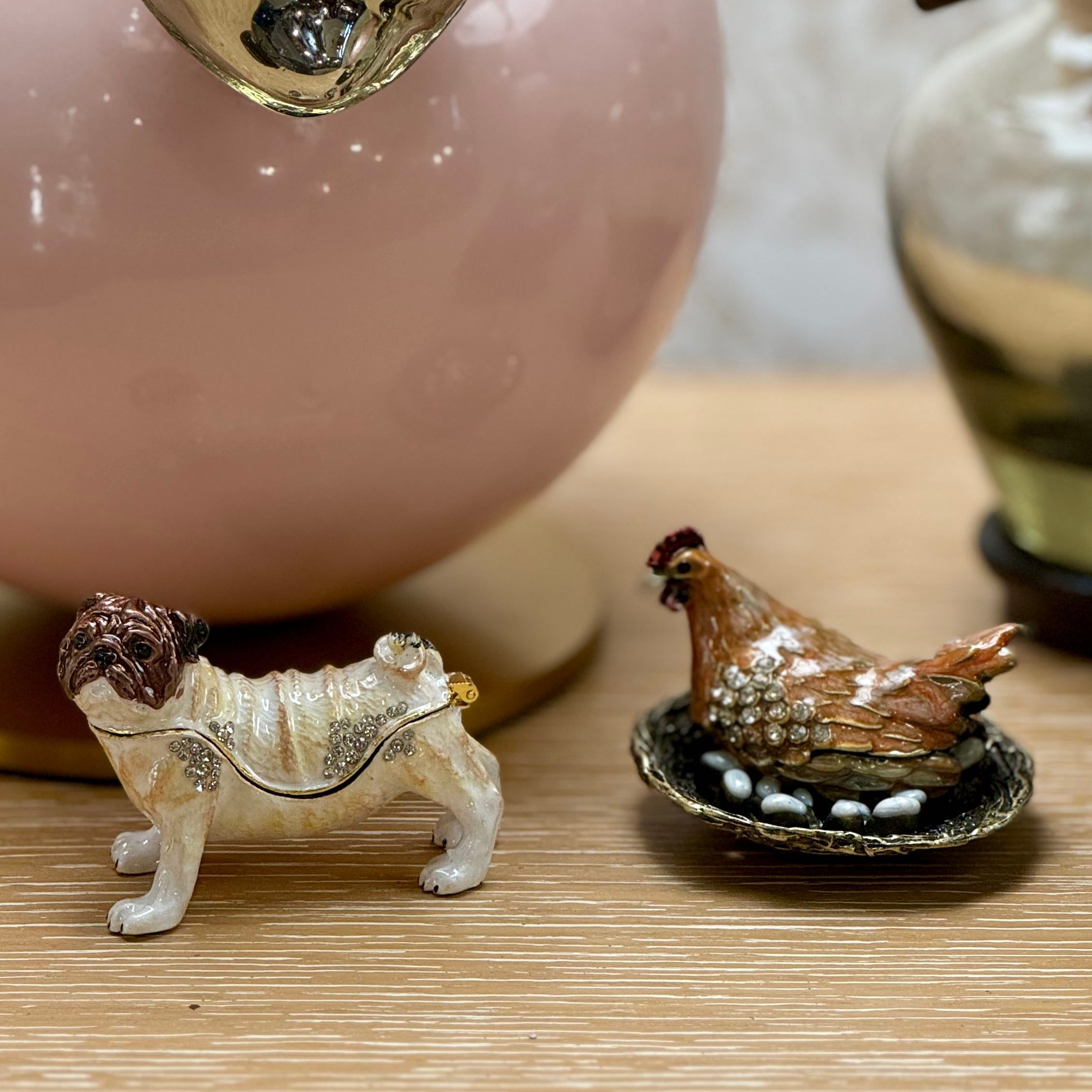 Enameled Pug Trinket Box – Thomas Lee Living