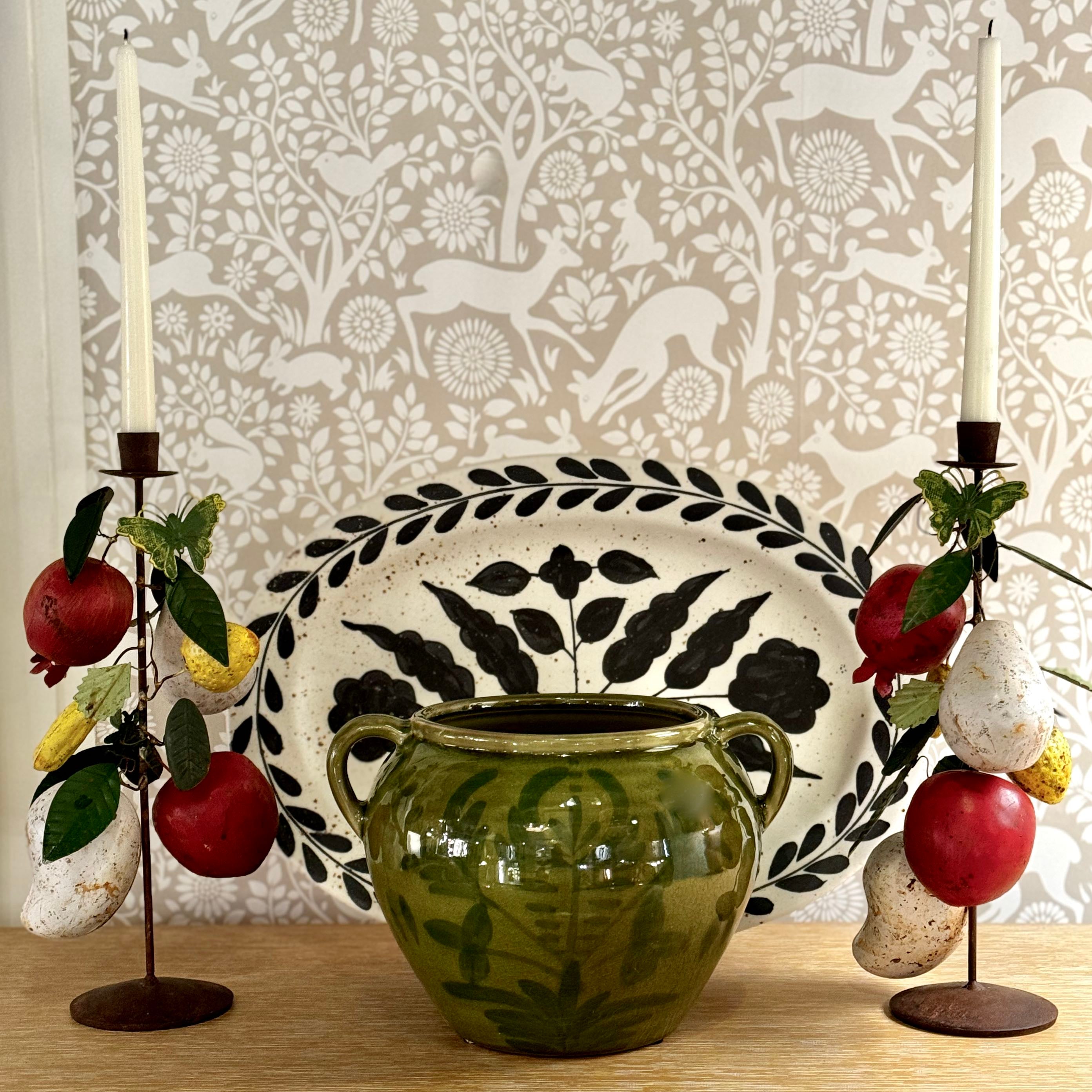 Toleware Fruit Candleholder