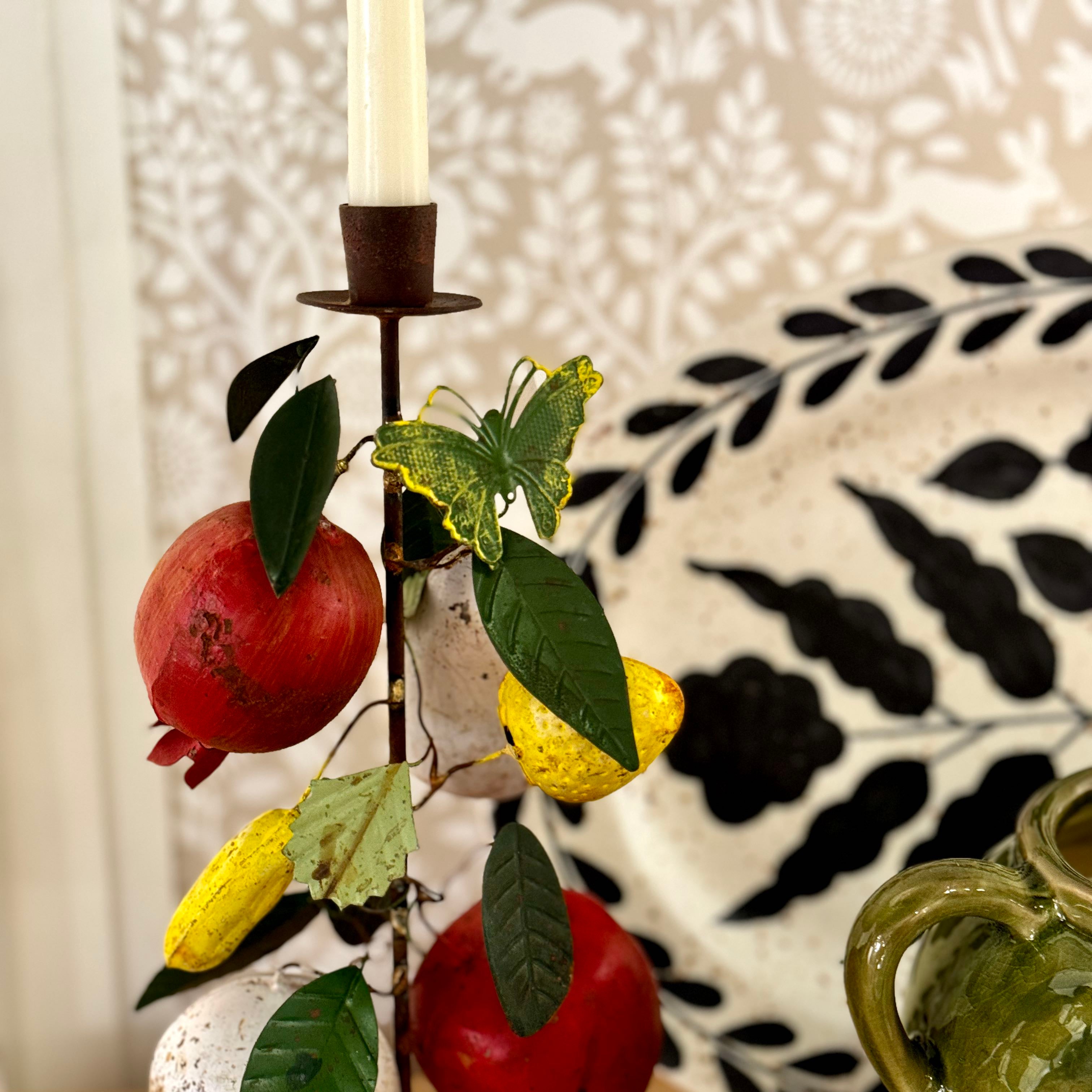 Toleware Fruit Candleholder