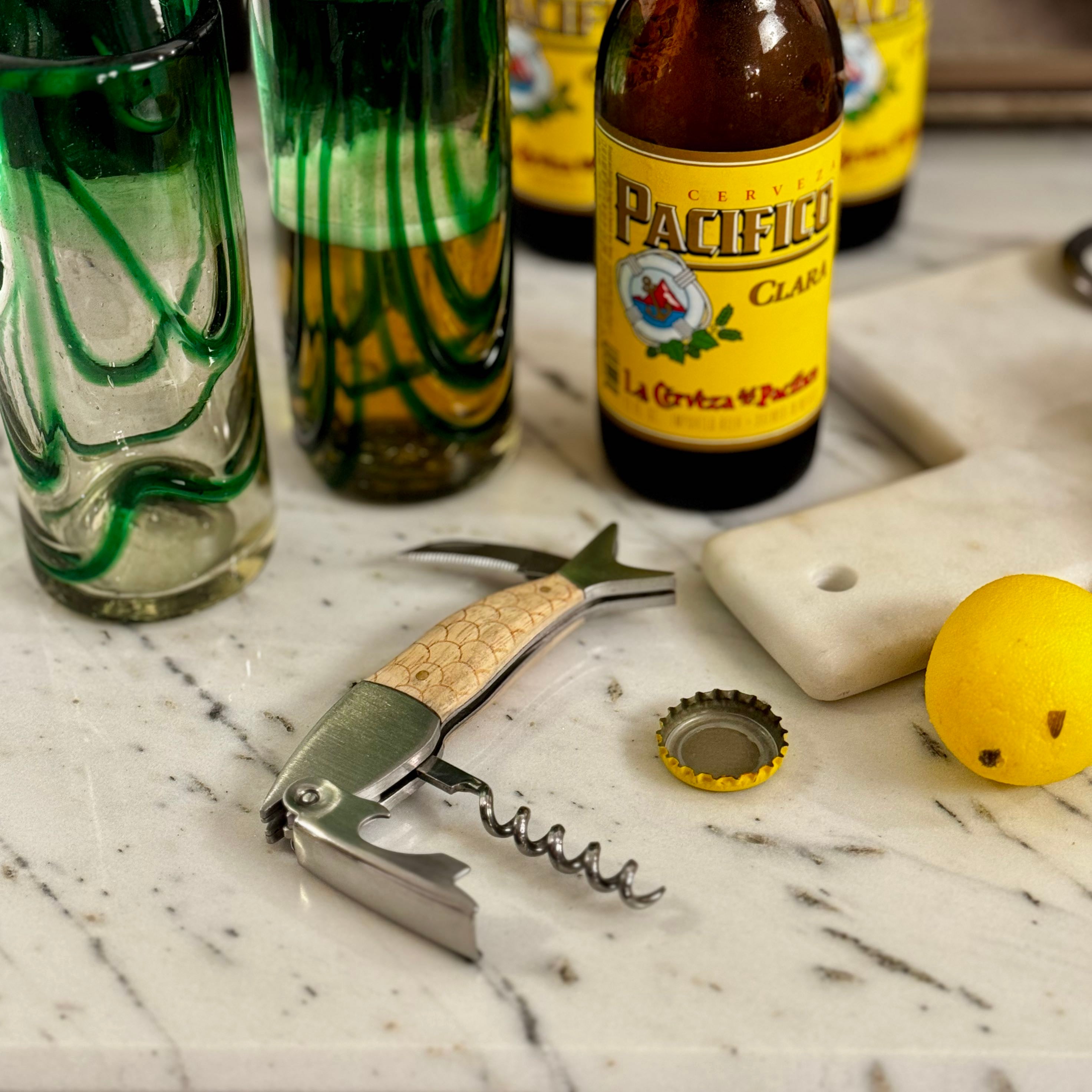 Oak Wood Fish Bottle Opener