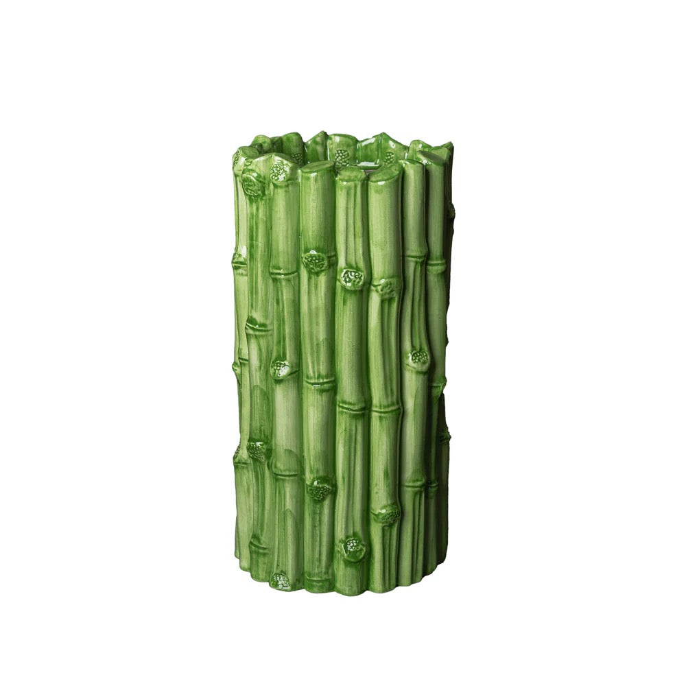 Ceramic Bamboo Green Vase