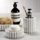 Fluted Marble Soap Dish