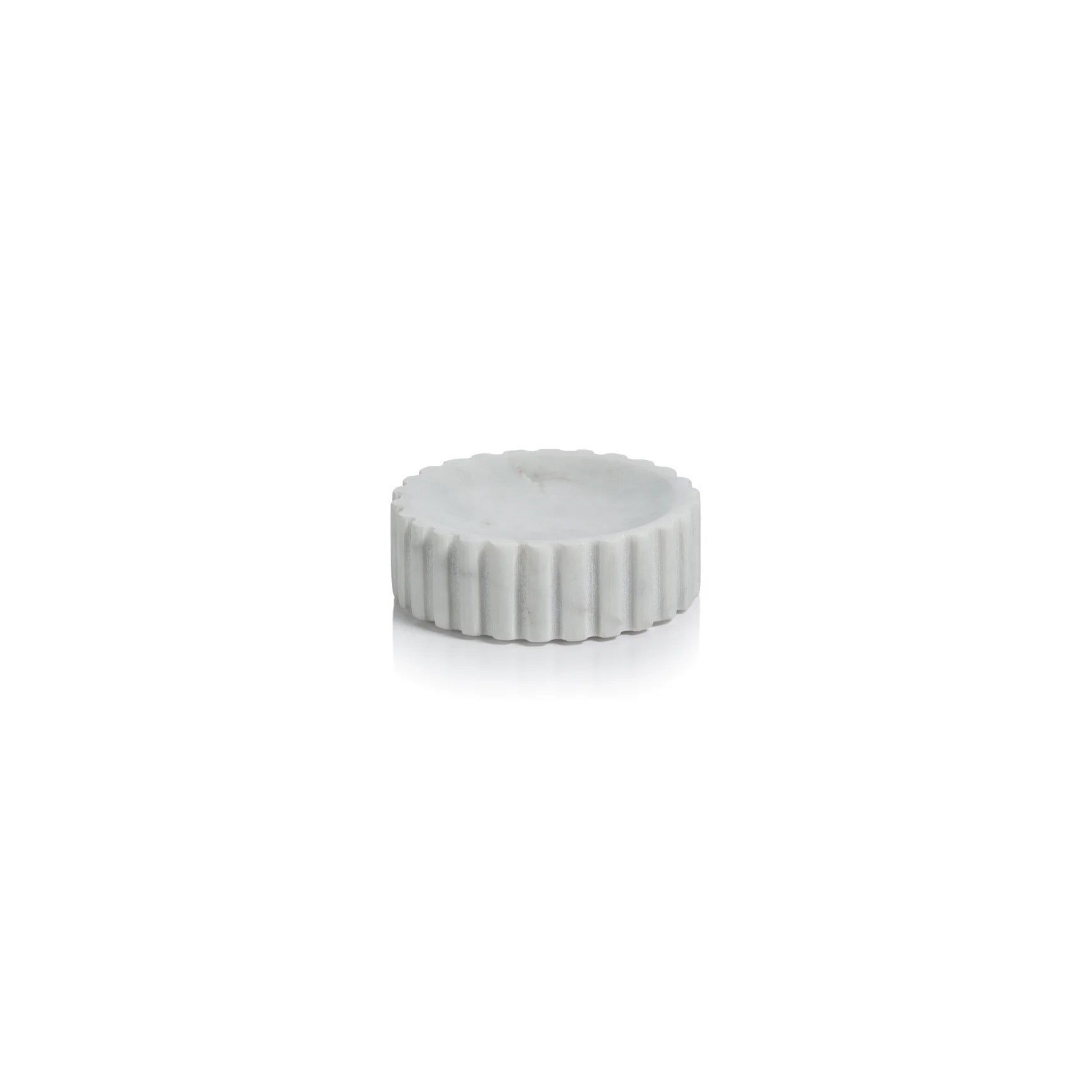 Fluted Marble Soap Dish