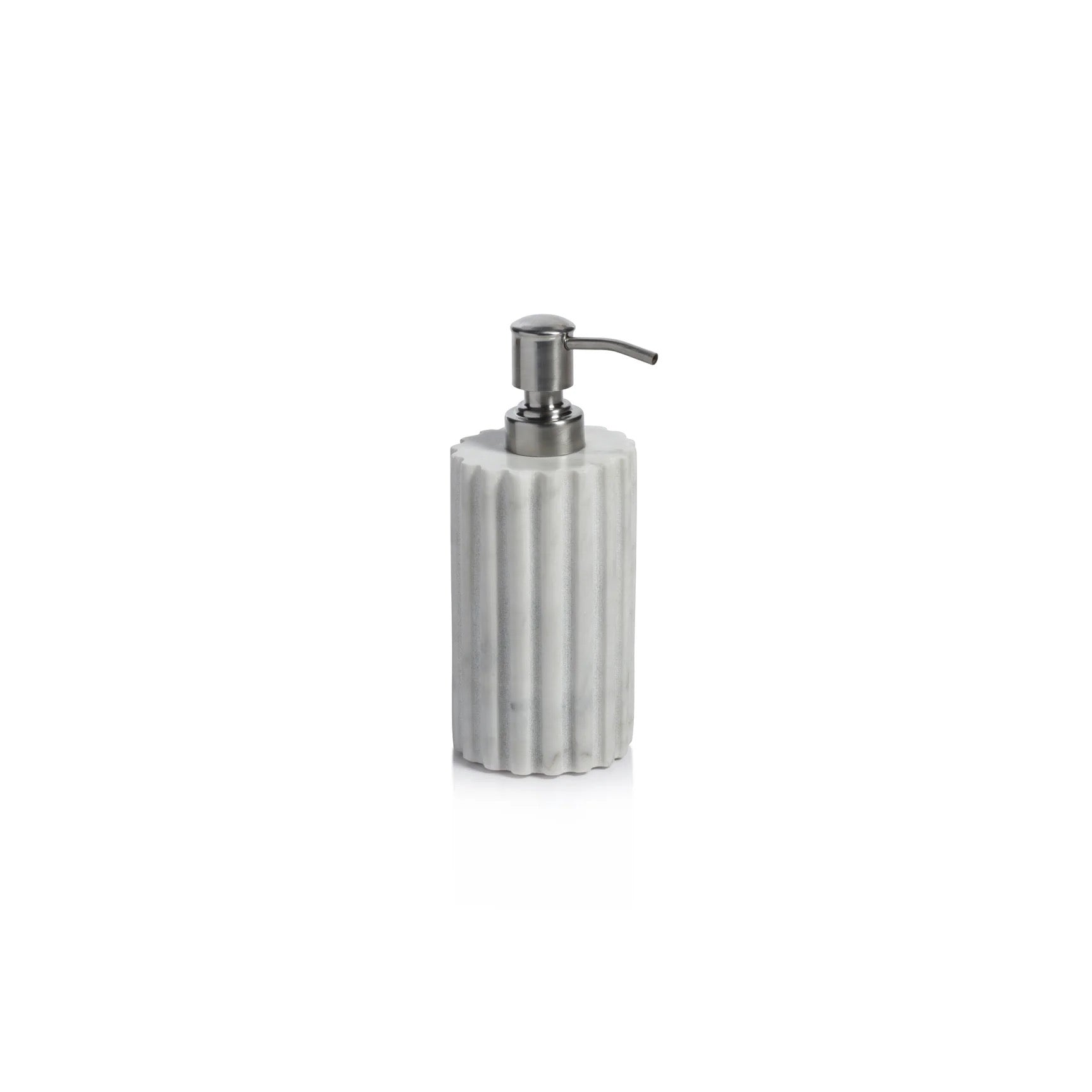 Fluted Marble Soap Dispenser