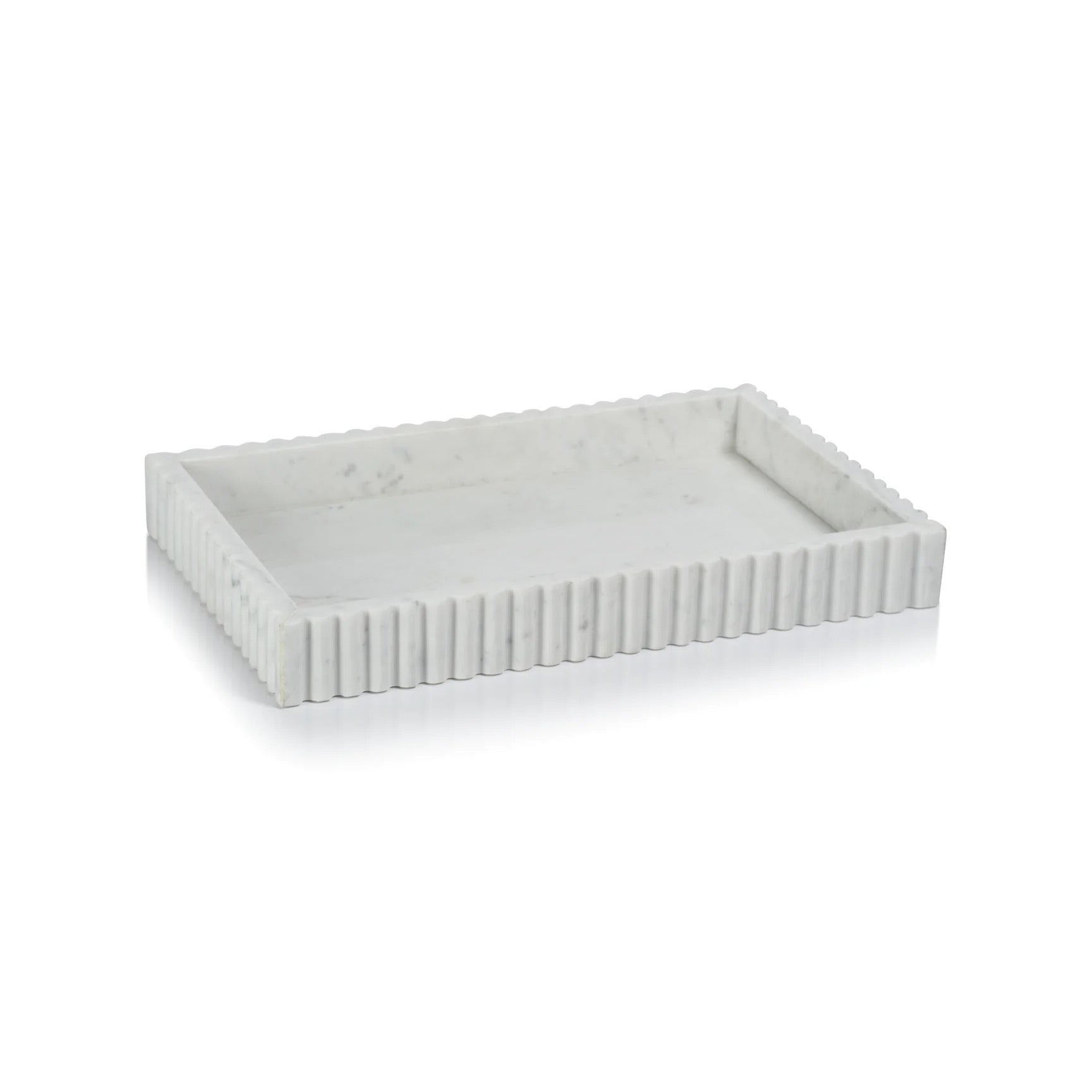 Fluted Marble Tray - Large