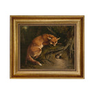 Fox on the Lurk Framed Canvas