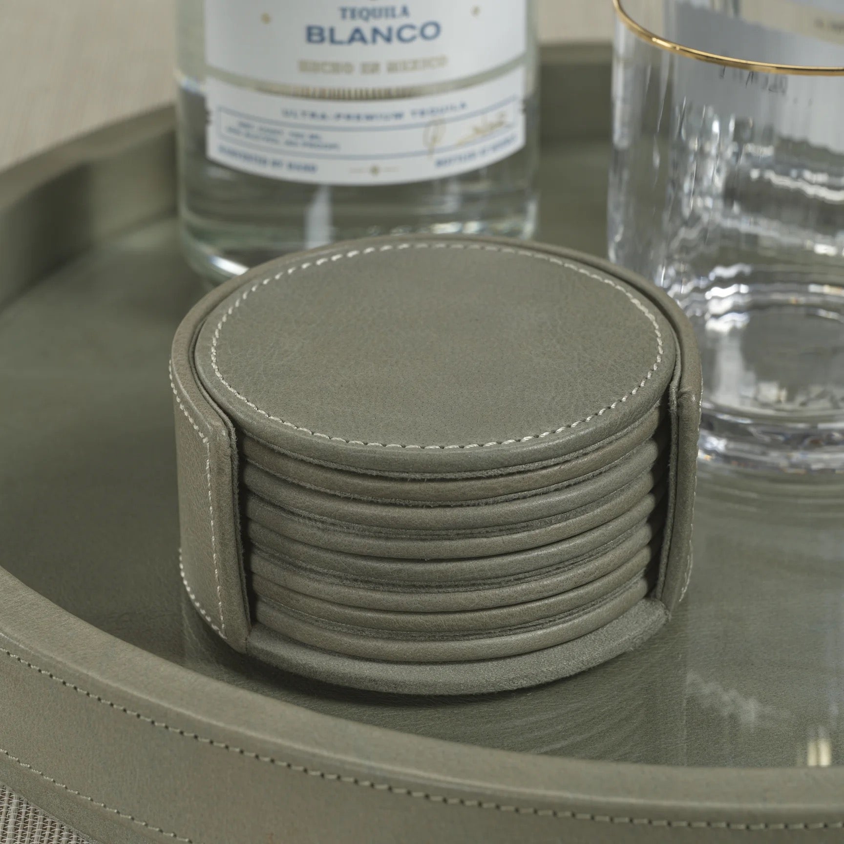 Leather Coasters - Set of 8