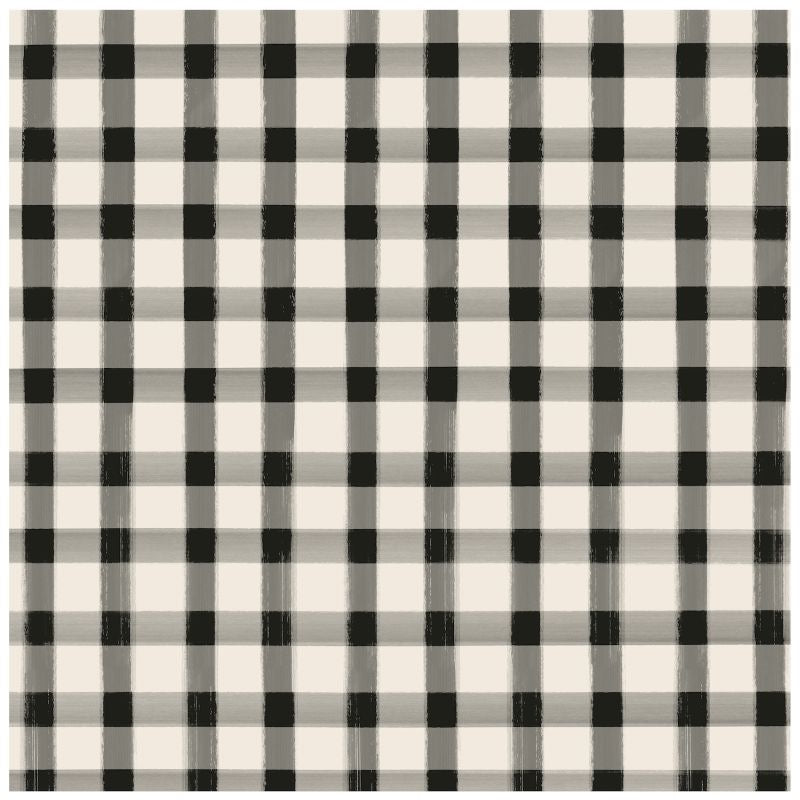 Black Check Cocktail Napkins - Pack of 20