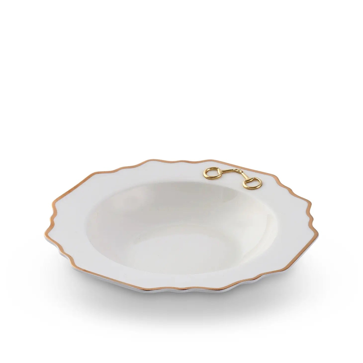 Gold Bit Bone China Soup Bowl