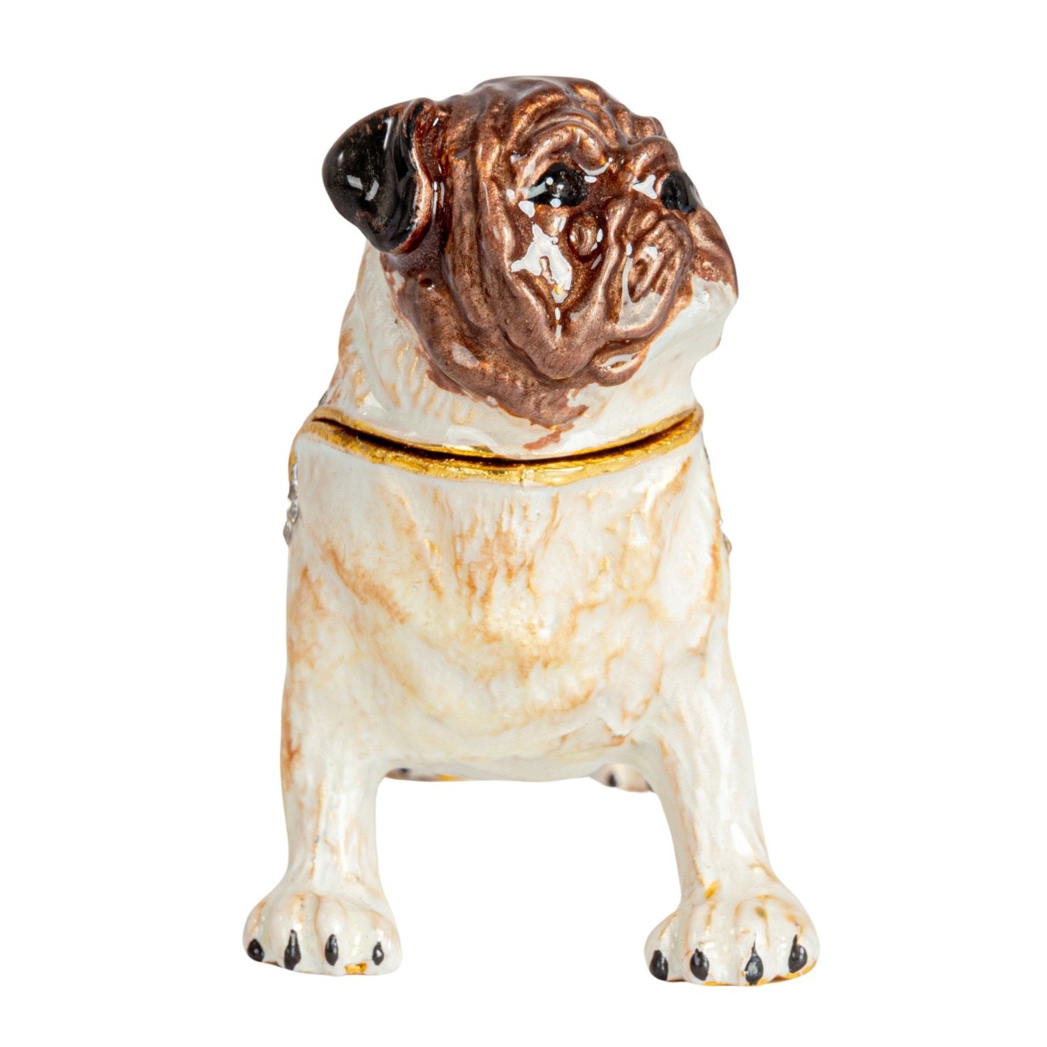 Enameled Pug Trinket Box