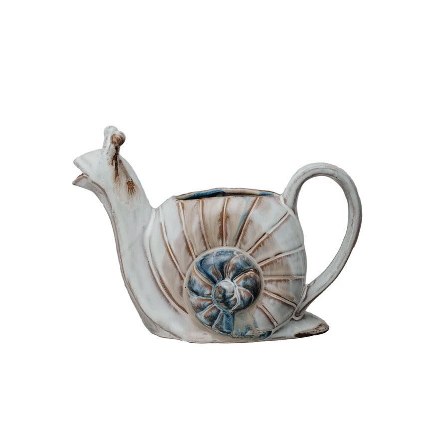 Thomas Lee Living Stoneware Snail Watering Can