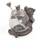 Pewter Bear Honey Pot