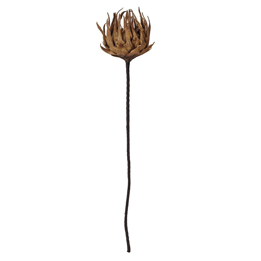 Faux Flower Stem in Camel