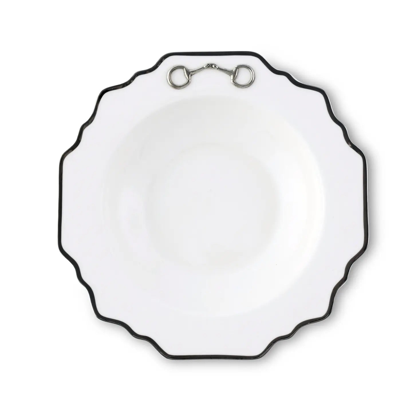 Pewter Bit Bone China Soup Bowl