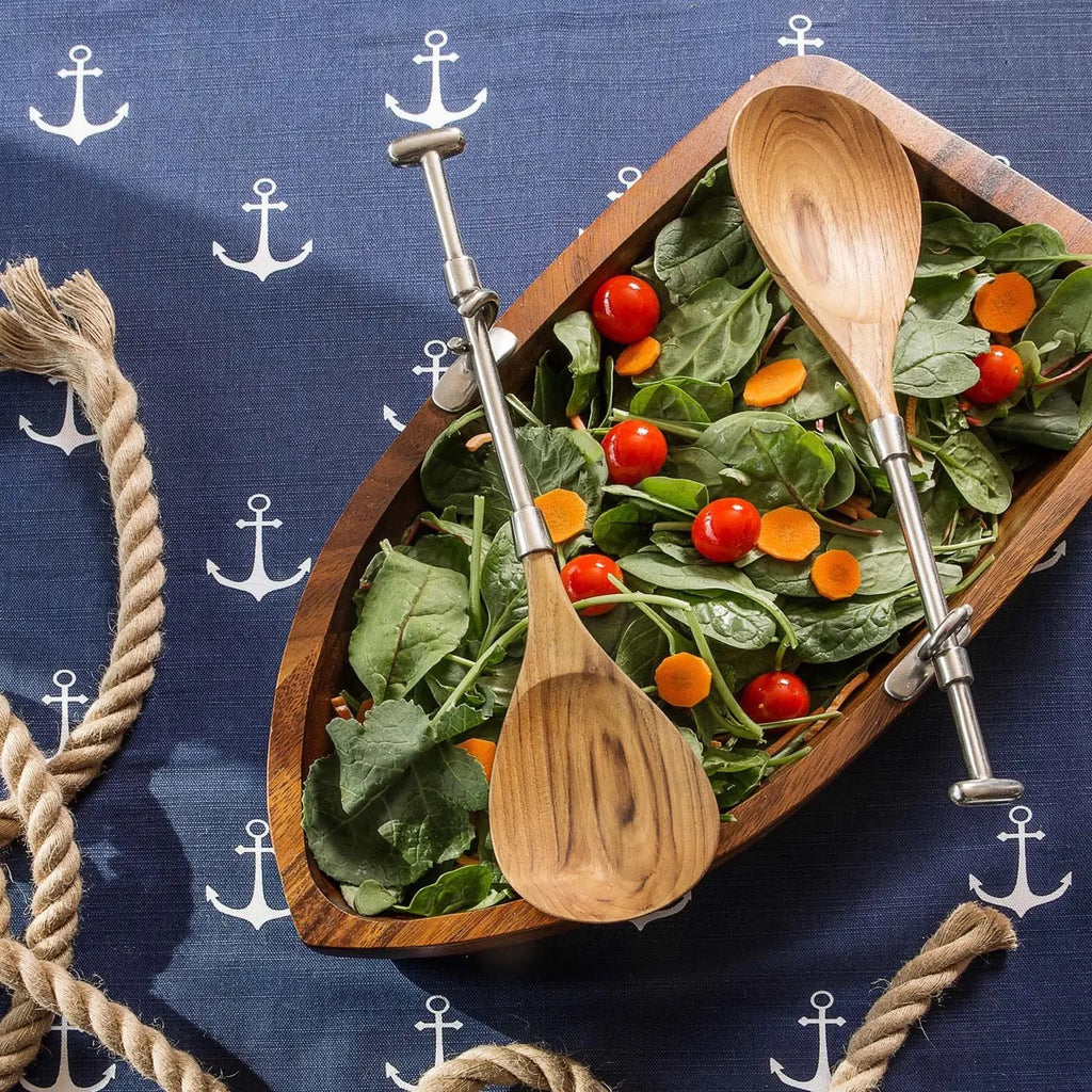 Row Boat Salad Bowl Set