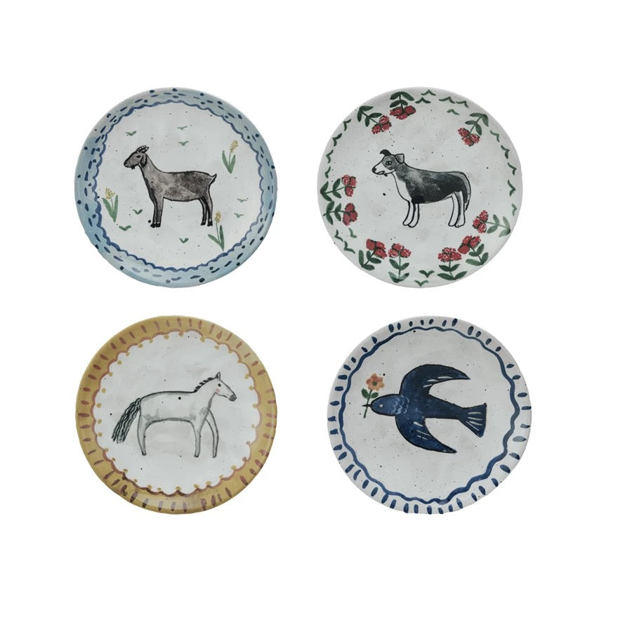 Primitive Animal Plates - Set of 4