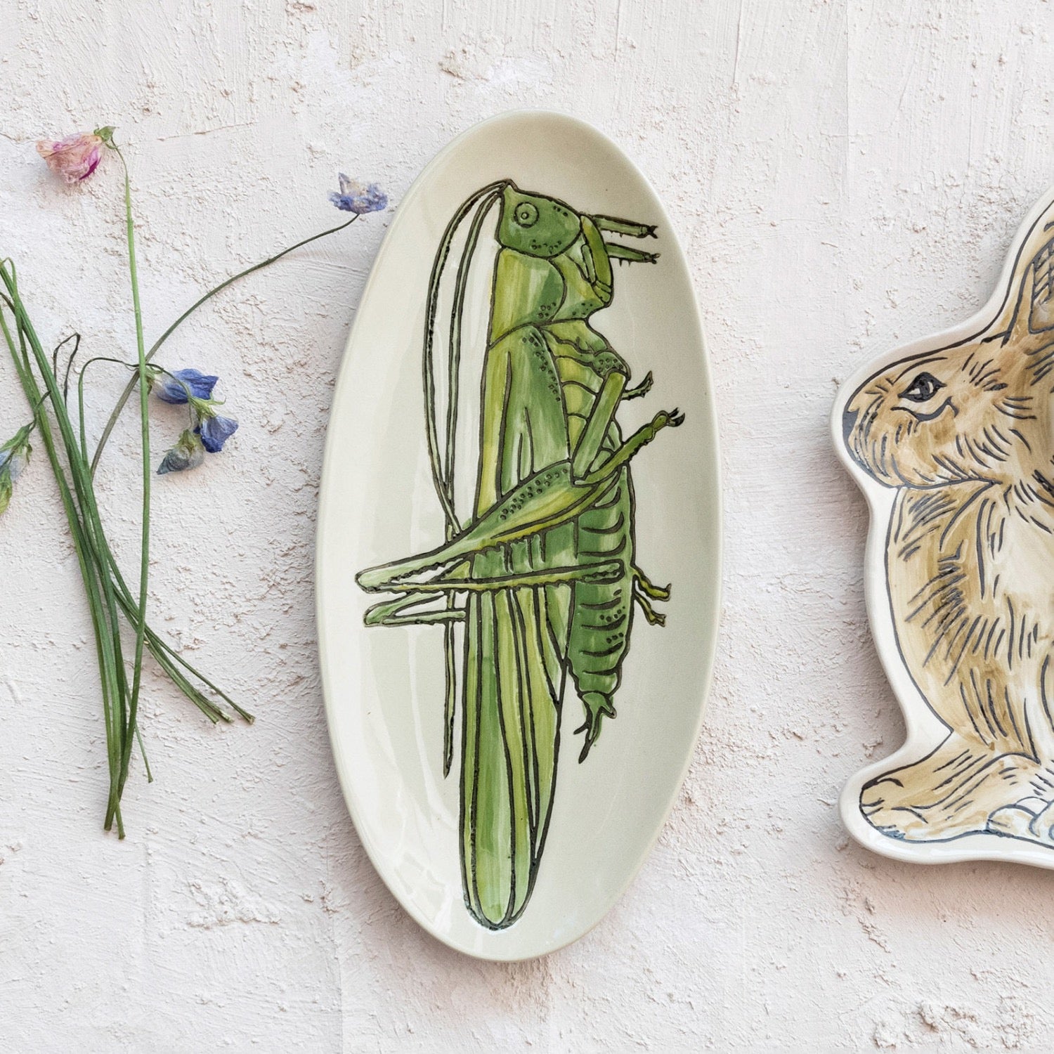 Green Grasshopper Plate