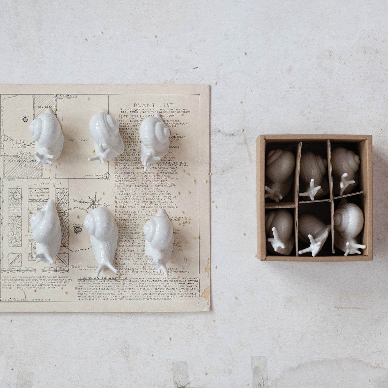 Stoneware Milk Snails - Set of 6