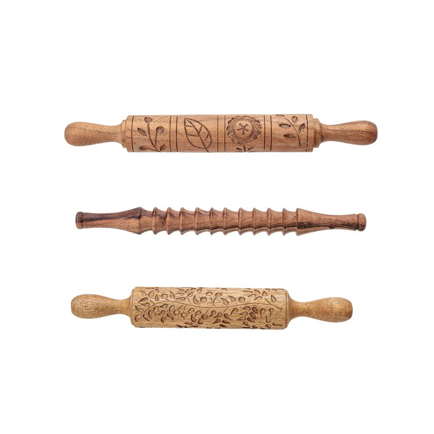 Wood Carved Rolling Pin