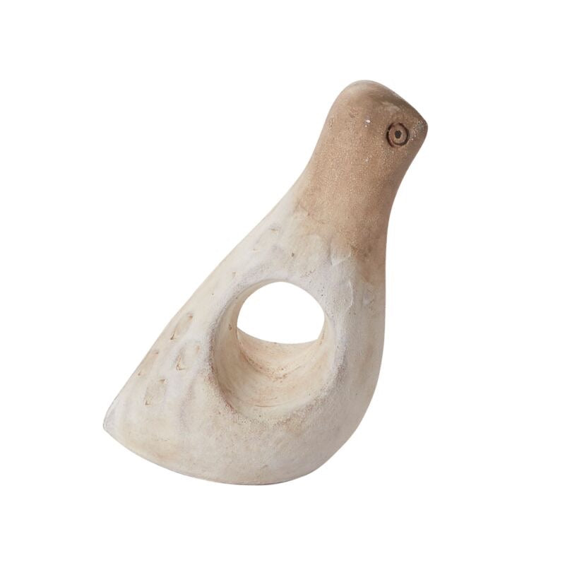 Ceramic Finch Napkin Holder Tan