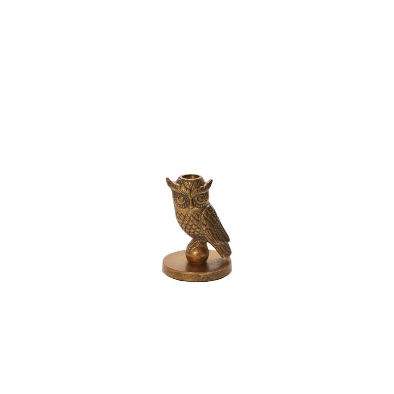 Golden Owl Candleholder