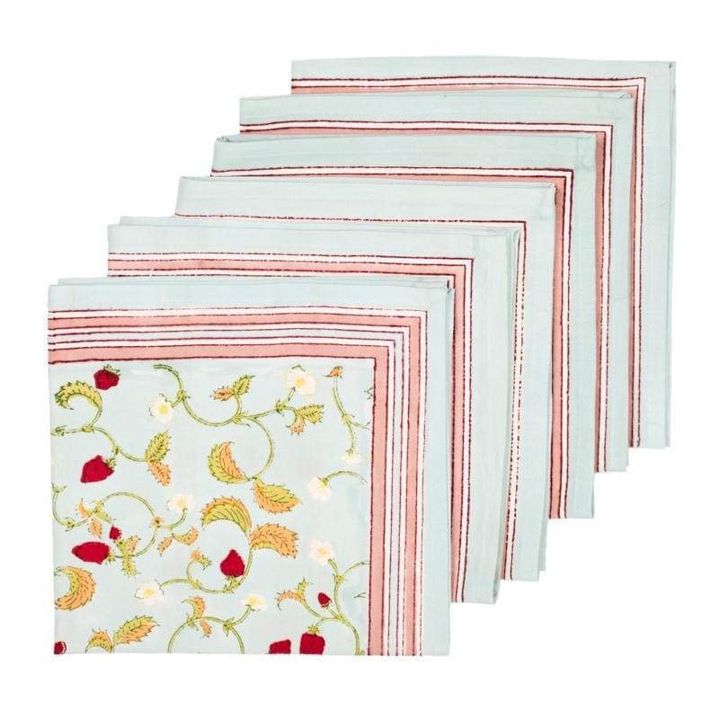 Fraises des Bois Napkins - Set of 6