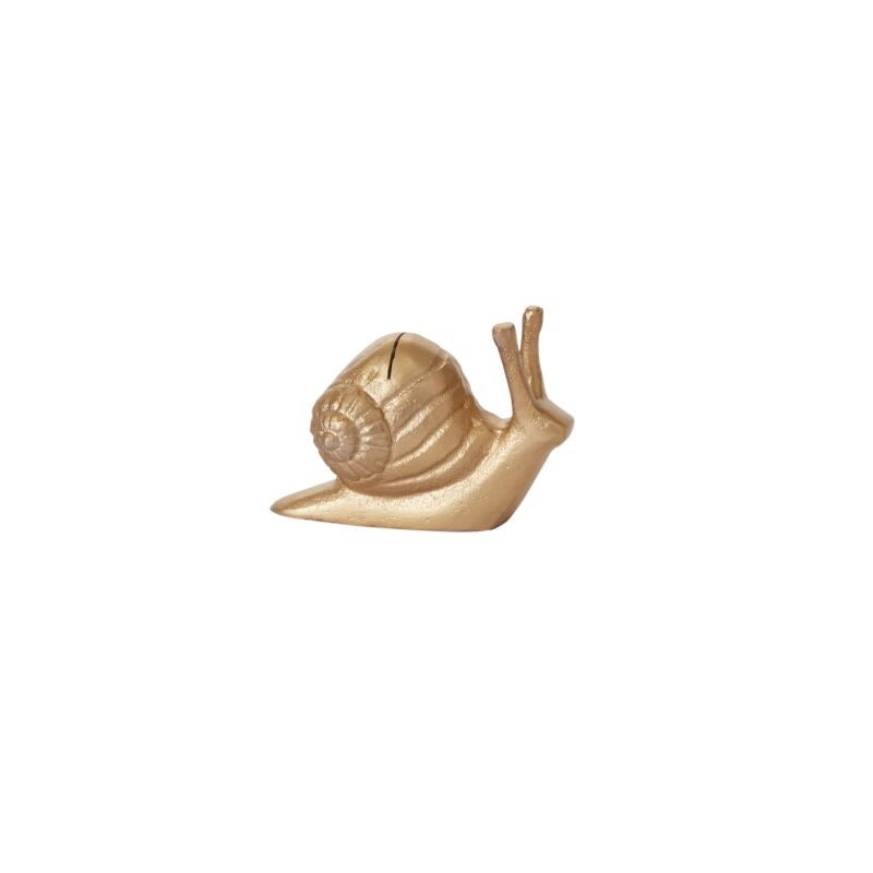 Golden Snail Place Card Holder