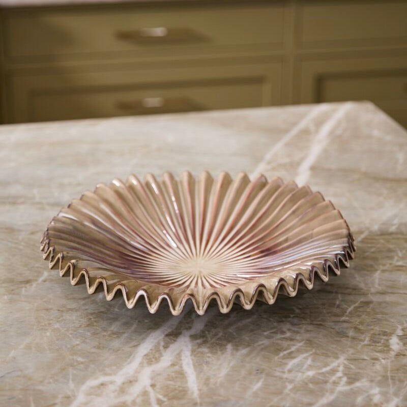 Ceramic Ruffled Bowl