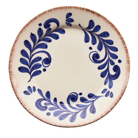 Luzia Scroll Plate in Blue