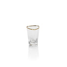 Triangular Shot Glass with Gold Rim